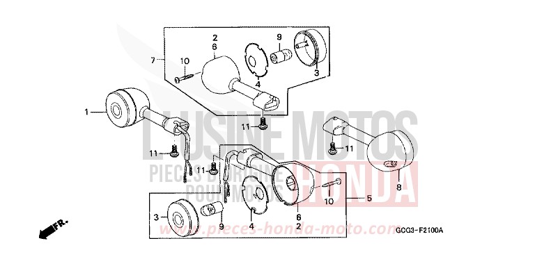 BLINKER von CB1300 Super Bold'or ABS BLUFF BEIGE (YR200) von 1998